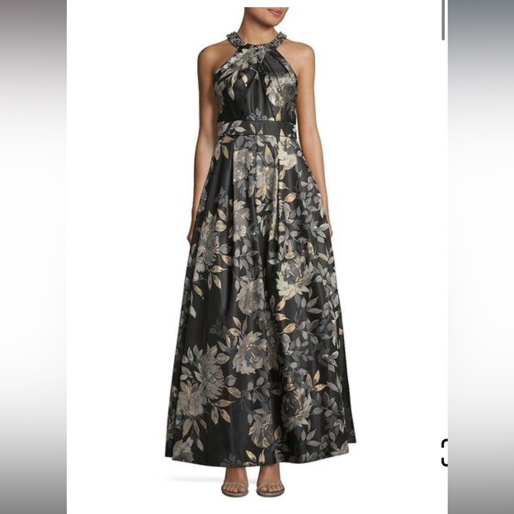 Eliza J Women's Ballgown with Beaded Detail at Neckline